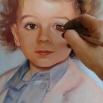 Детски портрет по снимка сух пастел Ангелина Недин