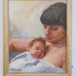 Портрет на Майка с Дете ,Маслени бои,Живопис ,Ангелина Недин 2013