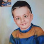 Детски портрет по снимка сух пастел Ангелина Недин