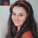 Портрет на Момиче Сух Пастел Ангелина Недин 2016