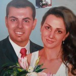 Сватбен Портрет рисуван по снимка ,живопис,маслени бои