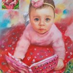 Детски Портрет Рисуван по Снимка със Сух пастел от Ангелина Недин 2020